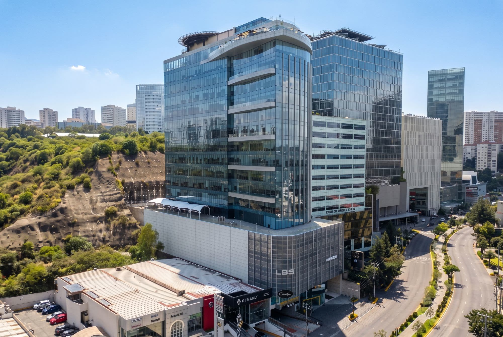 Fachada de Torre Blu, Santa Fe, CDMX